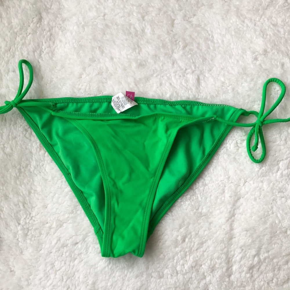 Green string bikini bottom